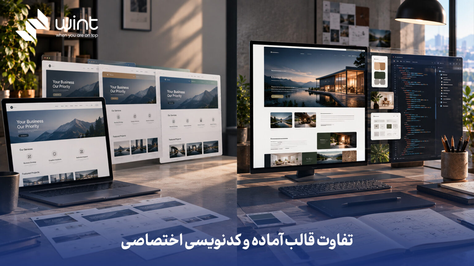 وینت شرکت طراحی سایتی که قالب آماده ندارد